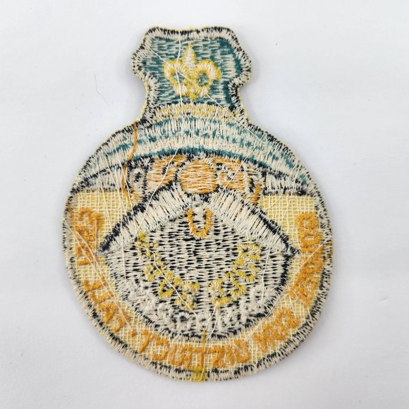 Vintage 1965 Golden Sun District Boy Scout Patch Hurkey Creek Gold Rush Camporee - Picture 3 of 3